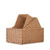 Rectangular Cosmetics Storage Box Handmade Snack Storage Box Coffee Table Storage Basket  for Home