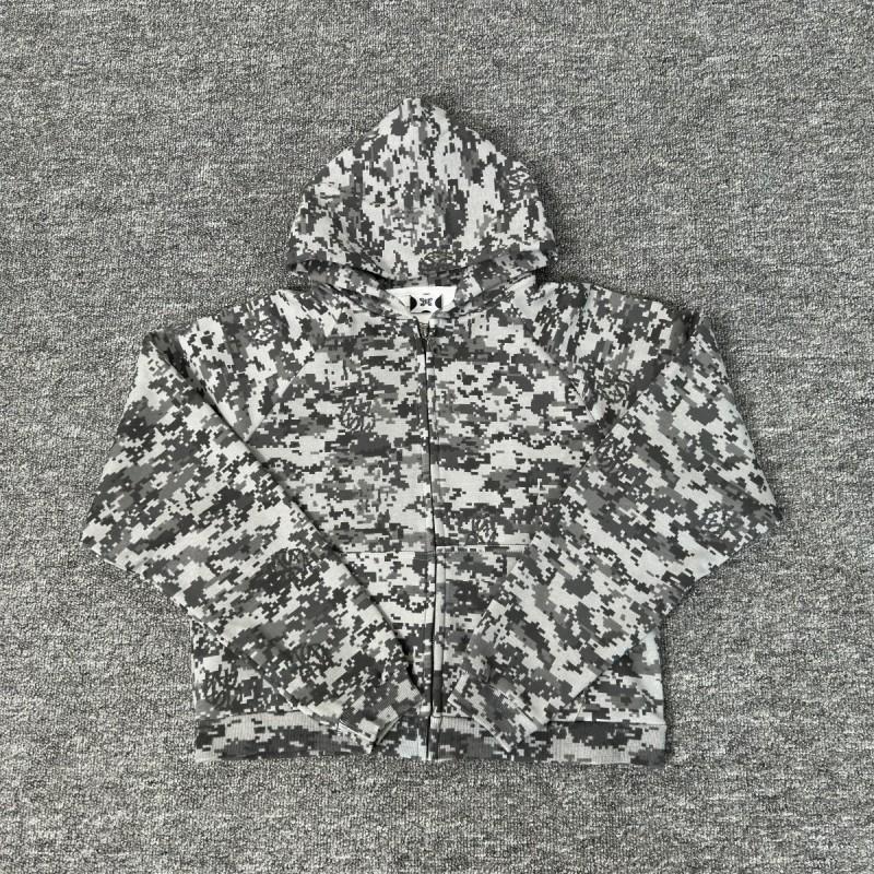 Mertra Heavy Industry Camo Loose Fit Hooded Sweatshirt Unisex Casual Trendy Top