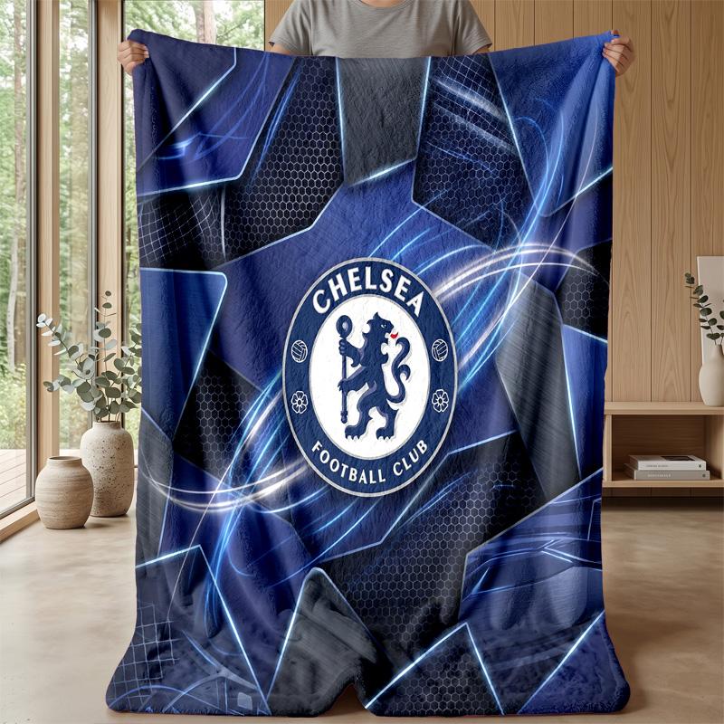Chelsea FC Theme blanket Soft Flannel Blanket Plush Throw Blanket Cozy Sofa Bed Blanket for Home Decor