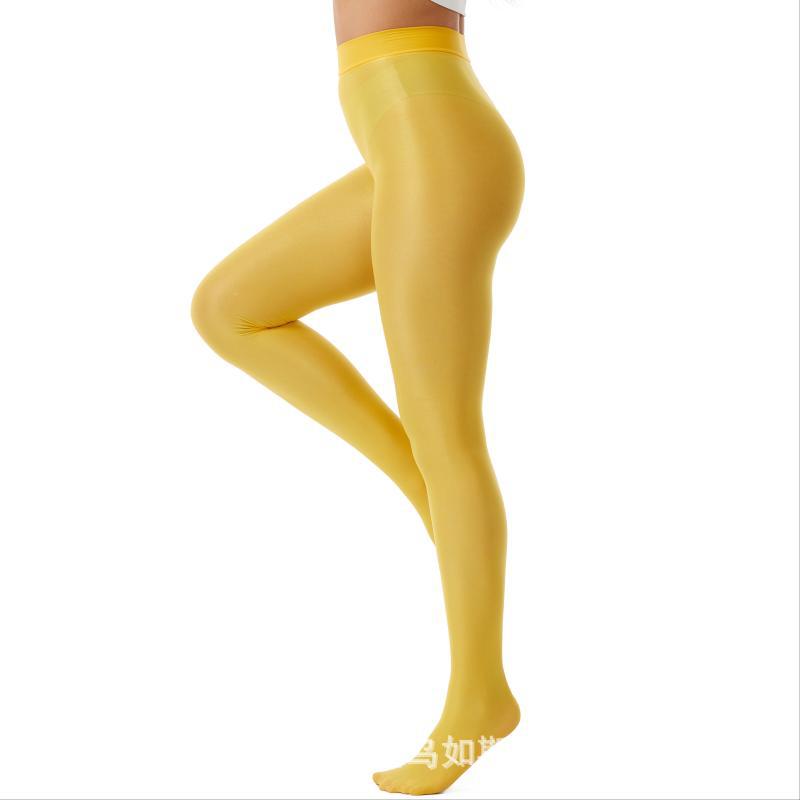 Plus Size 6 Run-Resistant Shaping Tights Women Shiny Yoga Dancing Pantyhose Ladies Smooth Leggings Sport Tights Pants Hosiery