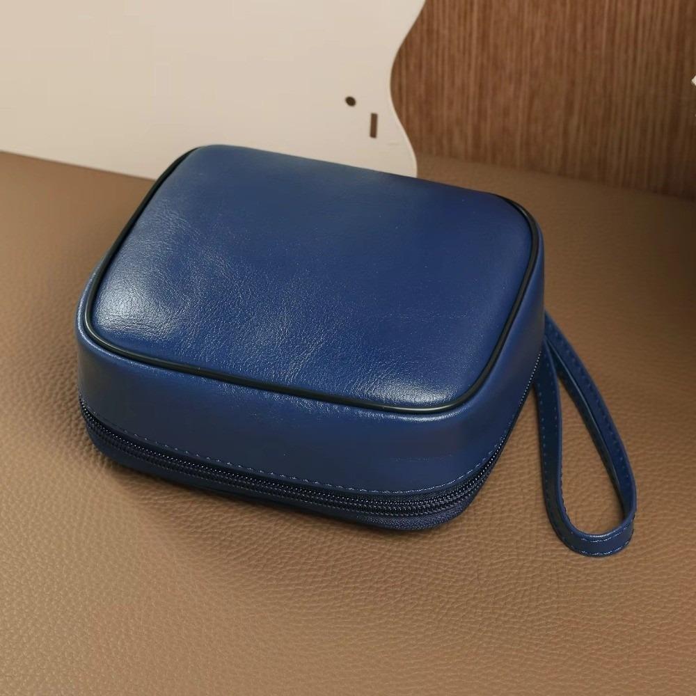 Oil Wax Style Lipstick Storage Pouch PU Travel Cosmetic Case New Leather Makeup Bag Daily Use