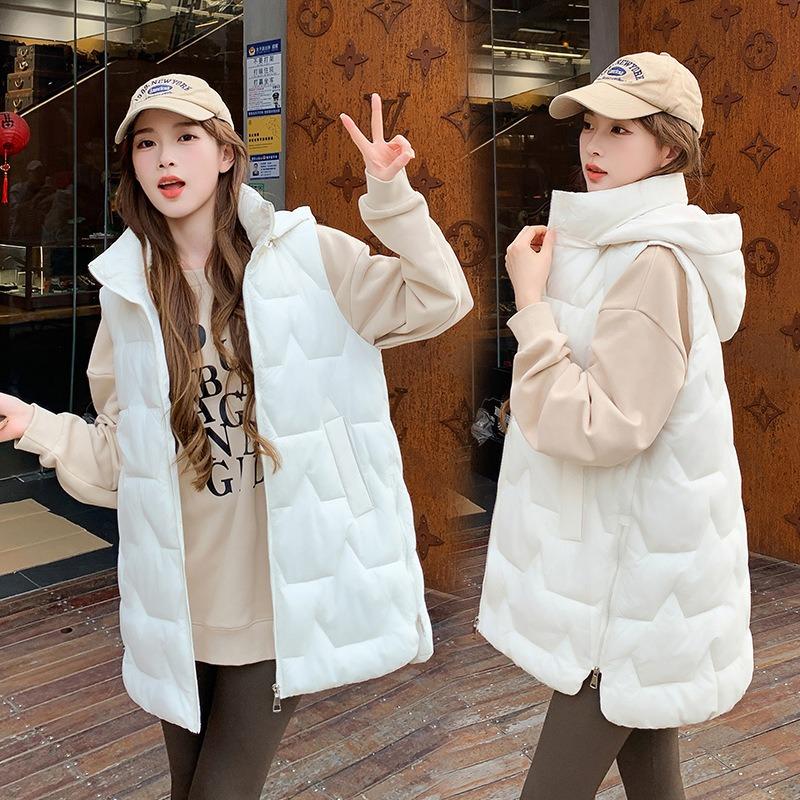 Winter new fashion age-reducing and thin vest jacket women's cotton vest sleeveless vest outer vest