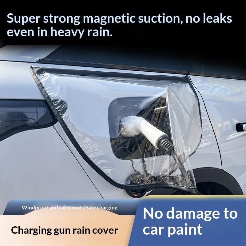 Electric Car Charger Cover Outdoor Car Charging Port Rain Cover Waterproof Charging Plug Protection For Electric Vehicle