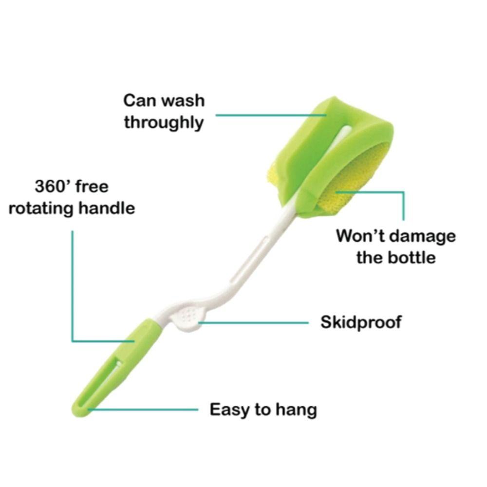 BPA-Free Baby Bottle Cleaning Brush Set 360° Cleaning Feeding Bottle Brush  Lid Cleaning