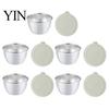 Stackable Sauce Cups for Meal Prep Stainless Steel Cup with Silicone Lid, Reusable Small Portable Salad Dressing Containers Condiment Container,