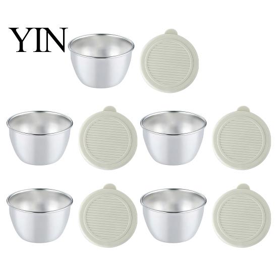 Stackable Sauce Cups for Meal Prep Stainless Steel Cup with Silicone Lid, Reusable Small Portable Salad Dressing Containers Condiment Container,