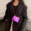 Mini Laser Color Shoulder Bag Cute Chain Lipstick Makeup Pouch Small Square Crossbody Bag
