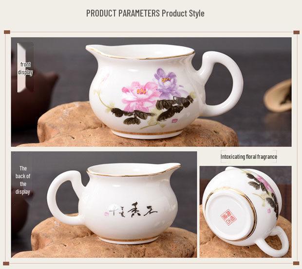 Blue & White Porcelain Tea Pitcher Gong Dao Bei 170ml for Kung Fu Tea Sets