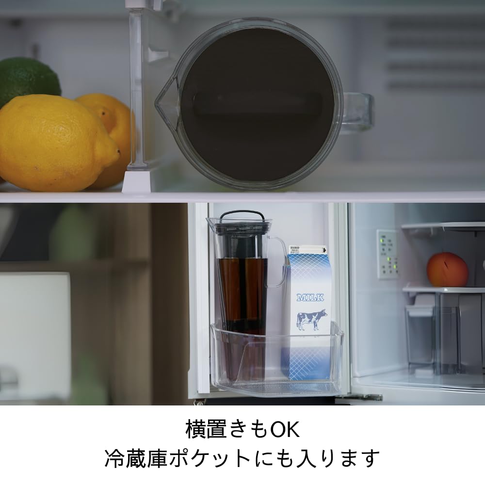 Hario Cold Brew Coffee Pitcher Rise 840mL Cold Brew Coffee Dishwasher Safe Tritan Black CBR-12-B