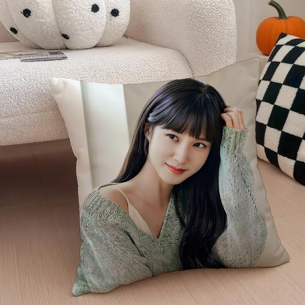 Talented Korean Beautiful Actress PPark Eunbin Cushion Cover Throw Pillow Cover Hidden Button Durable Polyester Chair Cushion