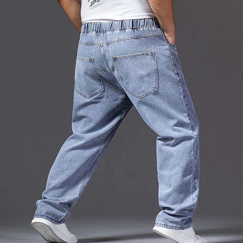 Herren Dicke Beine Und Weite Hosen, Herren Gerade Lockere Große Füße Lange Hosen Mit Weiten Elastischen Beinen