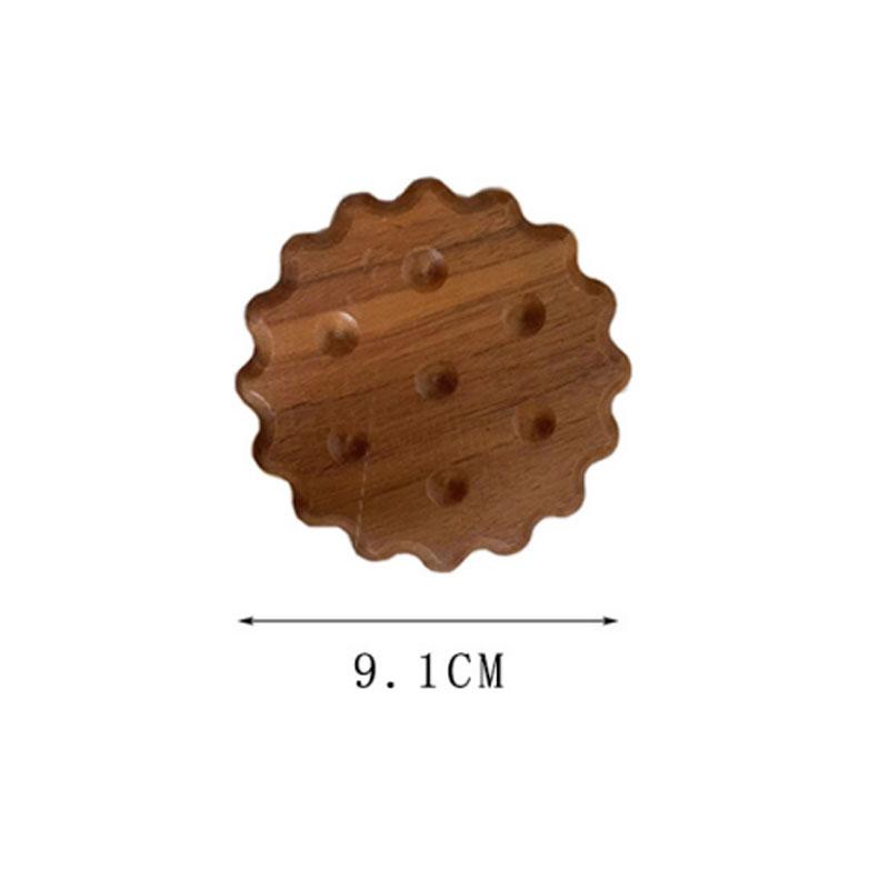 Natural Wooden Cookie Coasters Reusable Anti-skidding and Heat-resistant Coffee  Pad Drink Cup Mat Kitchen Home Tableware