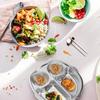 Stainless Steel Snack Plate Toddlers Divided Silver 1pc