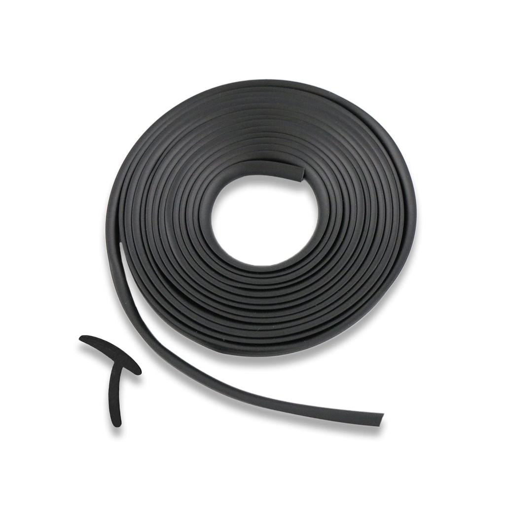 G-FACTORY Aero Rubber Molding Protector Molds To Hide Gaps and Prevent Scratches, Includes Dedicated Double-Sided Tape (3m, T-Shape, Black)