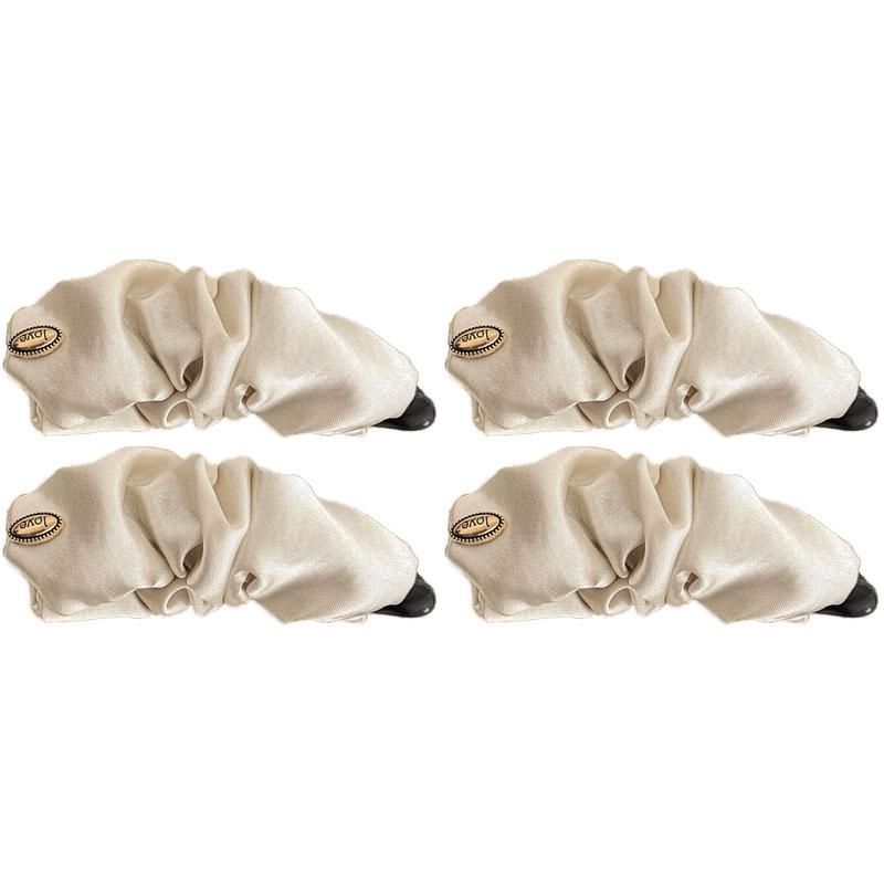 Koreanischer Stil Satin Plissiert Einfarbig Stoff Haarspange Vielseitige Bananen-Klammer Für Frauen Haarschmuck