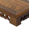 Rectangular Wooden Display Stand Carved Wood Antique Furniture Decoration Crafts Ornament Base L 17x11x3.8cm