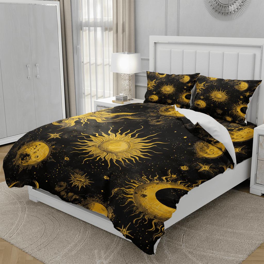 Cartoon Crescent Moon Bedding Set Duvet Cover Children Bedroom Quilt Cover Suitable Childrens Kids And AdultsComfortable Worm