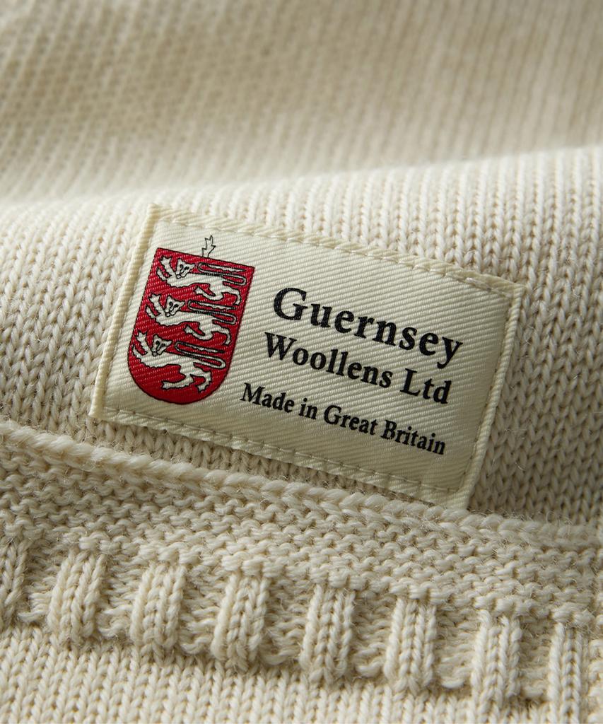 Guernsey Woollens Fisherman Whole Garment Cardigan - Aran