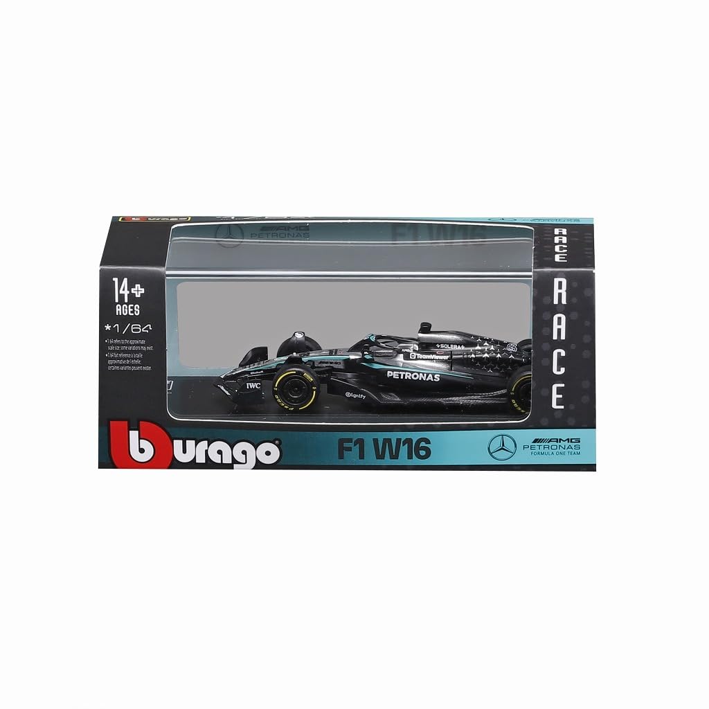 Kyosho BURAGO Petronas F1 Team Team W16 2025 Australian GP Russell Clear Not Included Finished Model BUR58008R 1/64 Mercedes-AMG No.63 G. Case/Driver