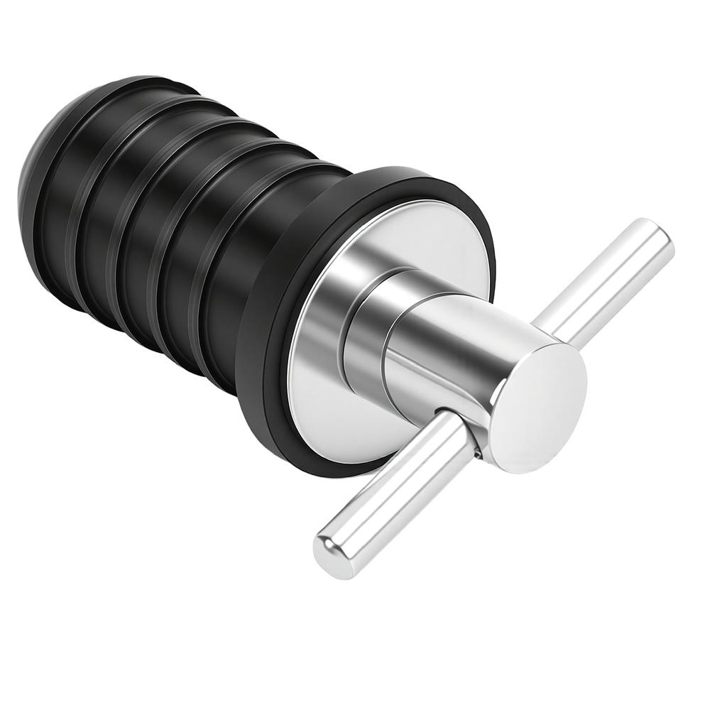 Rubber Boat Drain Plug 3 4in Ergonomic T Handle Excellent Sealing Scupper Plug For Boats Yachts RVs