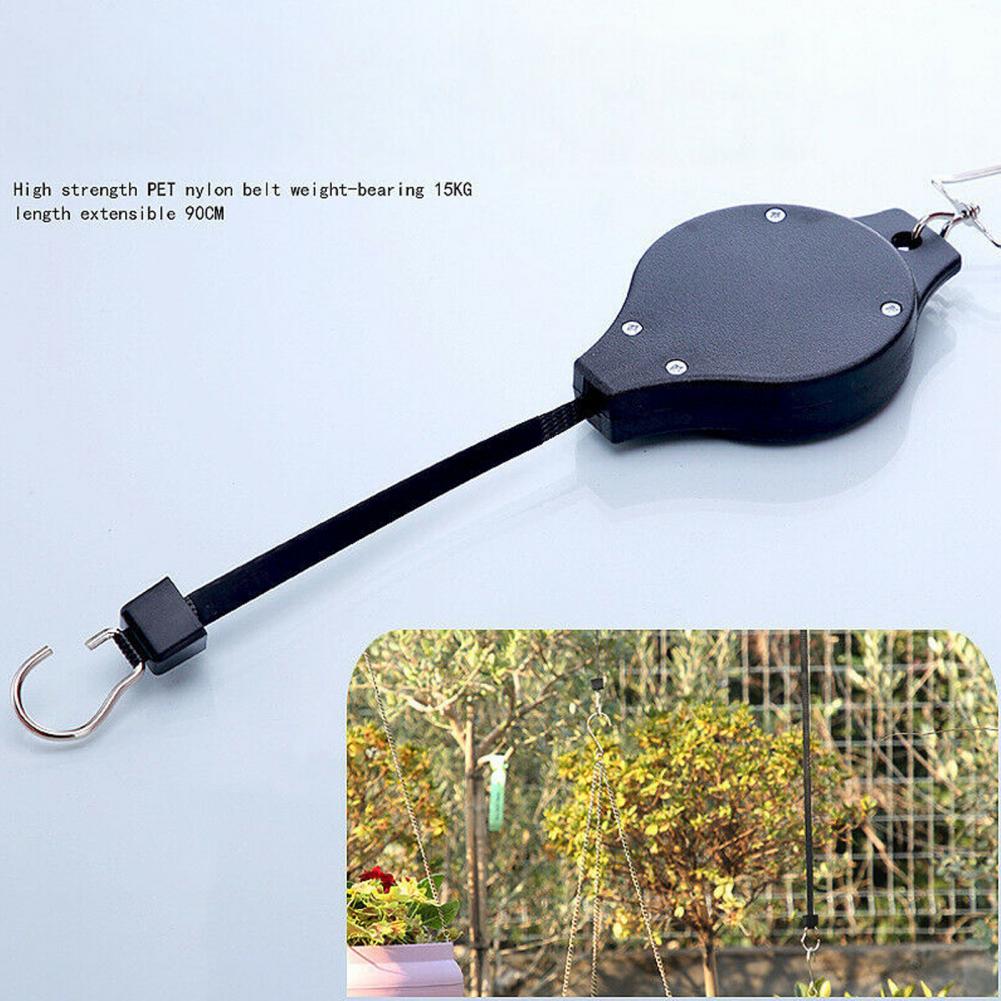 Plant Hanger Adjustable Height Gardening Retractable Hook Heavy Duty Retractable Plant Hanger with for Hanging for Garden