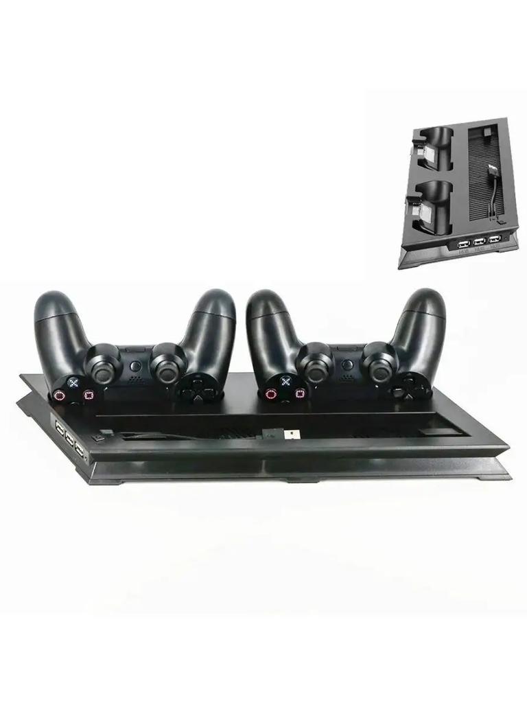 PS4 Slim Cooling Vertical Stand Controller Charging Dock With USB Type-A Ports for PlayStation 4 Slim