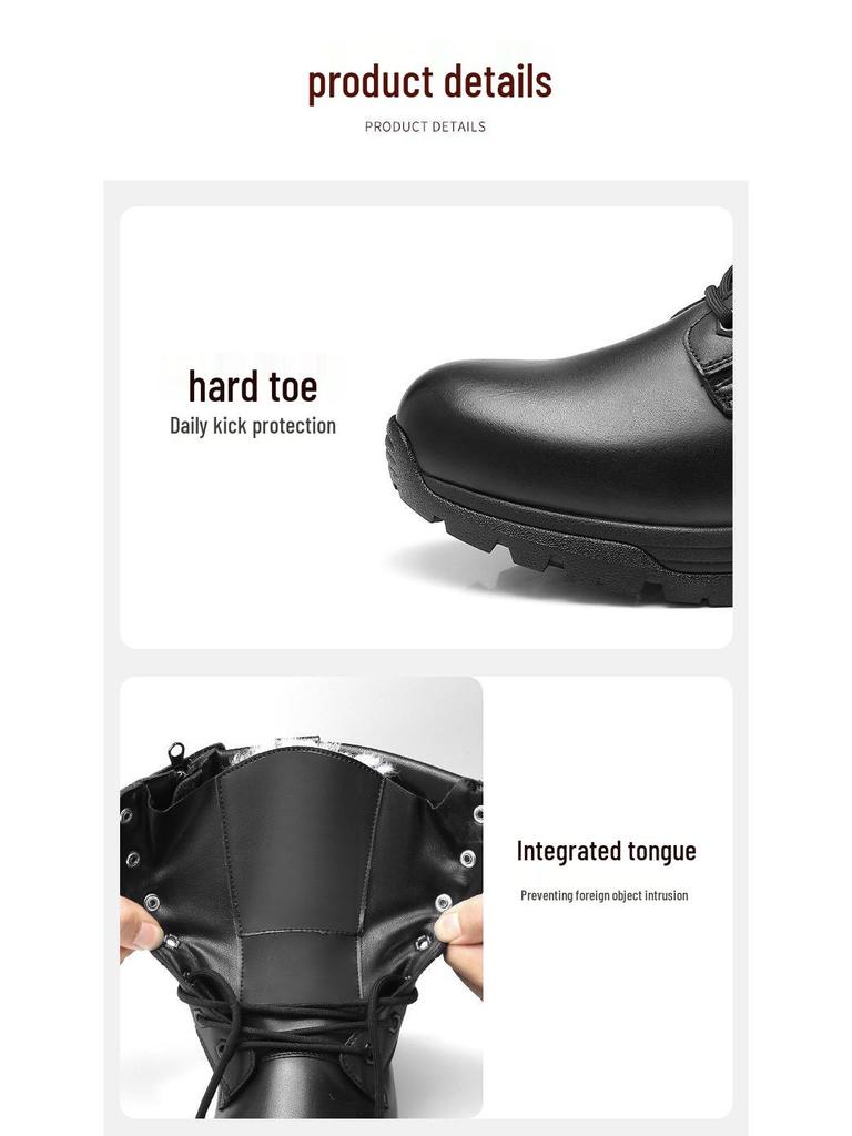 3515 Botas de Vuelo de Lana de Caña Alta para Hombre Strongman - Cremallera Lateral, Resistentes al Desgaste, Cálidas Botas de Invierno para Montar y Entrenamiento al Aire Libre.