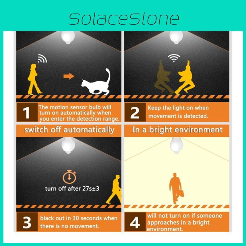 Smarte LED-Glühbirne mit Bewegungssensor für Innen-Nachtbeleuchtung und Sicherheit