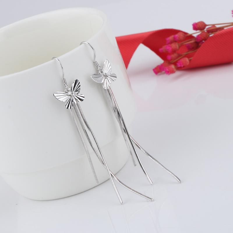 

Korean Version of Fashion Temperament Trendy Retro Butterfly Earline Earrings