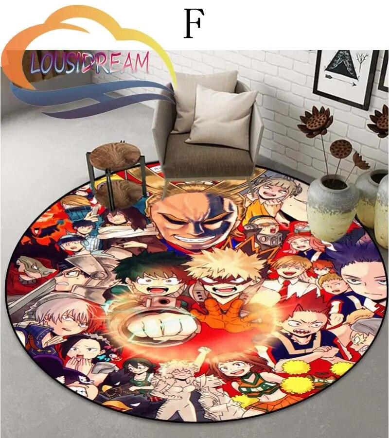 Cartoon My Hero Academia patternCarpet Round Carpet Home Decor Anti-slip  Area Rug {Customize Your Picture}