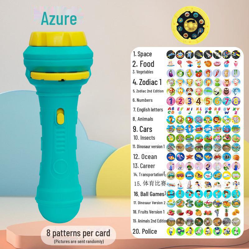 Luminous Projection Flashlight for Early Education - Children's Cognitive Light-up Toy
