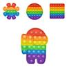 Engaging 12cm Rainbow Silicone Fidget Bubble Toy For Creative Play And Learning