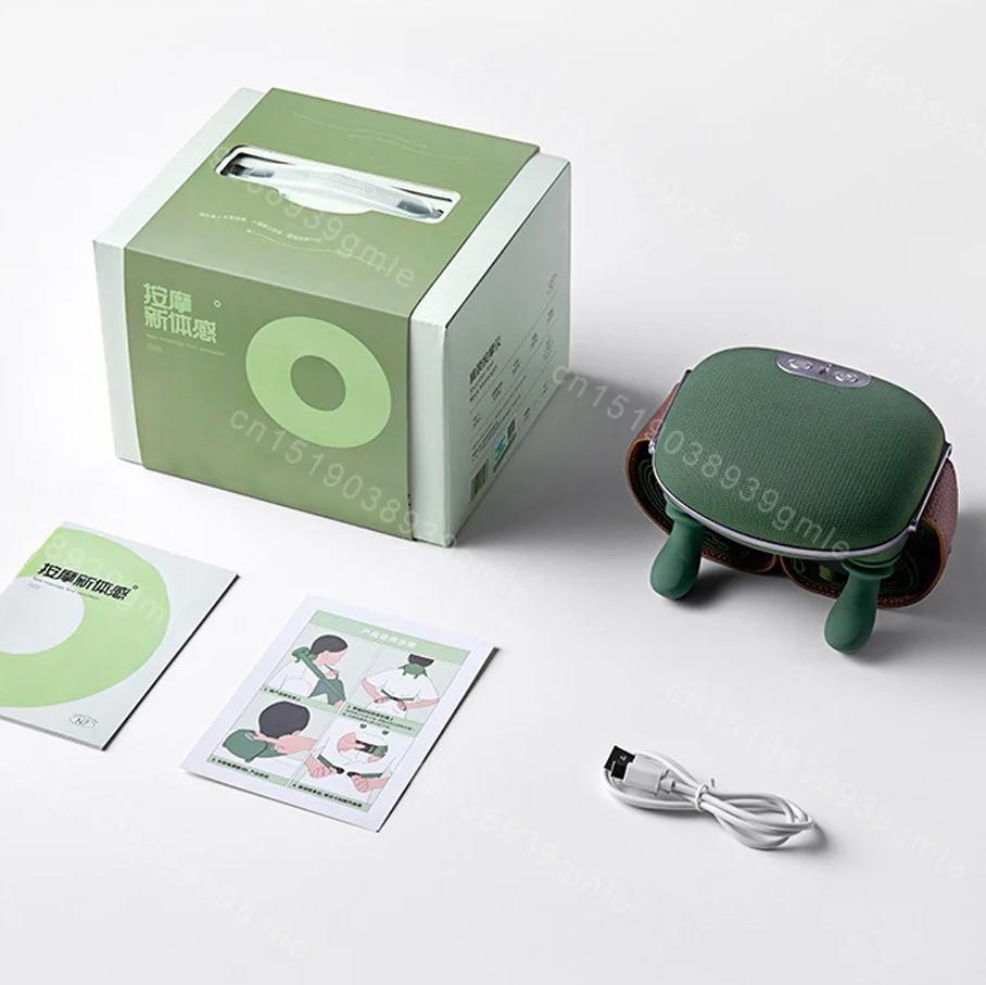 

Бионический массажер для шеи и плеч с подогревом, электрическая подушка для разминающего массажа мышц спины, шеи, талии, ног, 3 режима зелёный