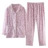 Flannel Pajamas Women'S Autumn And Winter Fleece Thickened Coral Fleece Warm Can Be Worn Outside Loungewear Set