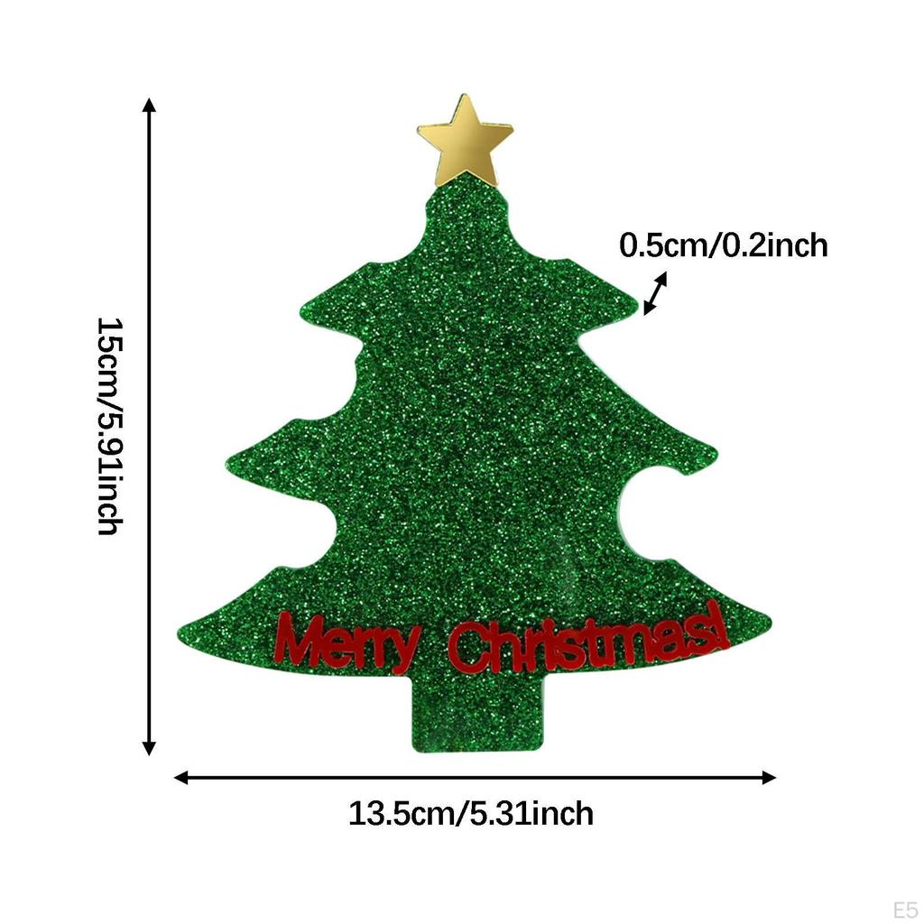 Christmas Tree Shape Nail Photo Prop Multipurpose Modern Acrylic Art Display Props for Salon