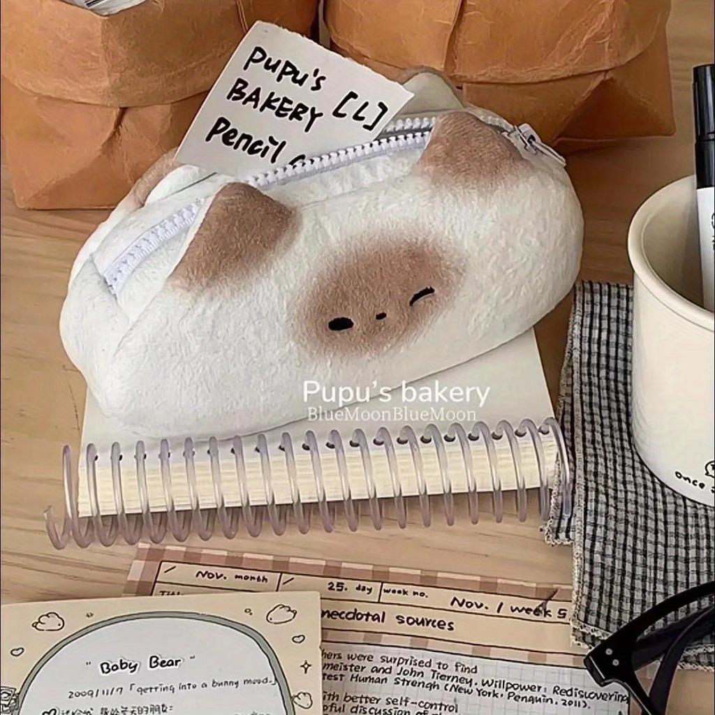 Japonský roztomilý kreslený siamský kočka PuPu chléb plyšový pero taška velká kapacita kawaii chlapec dívka penál papírnictví školní potřeby