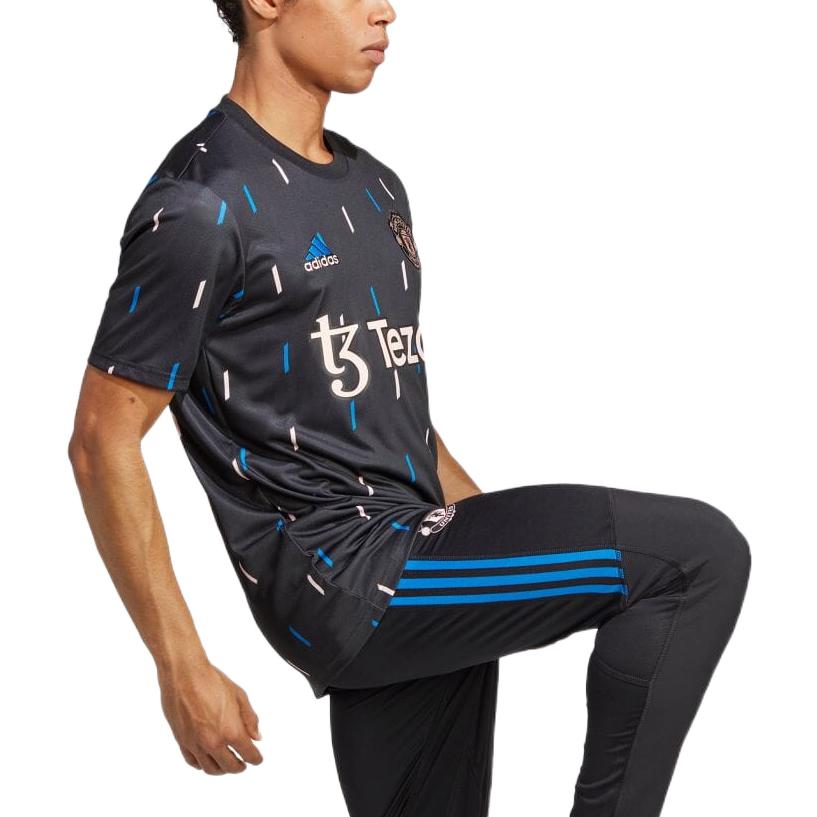 Adidas Manchester United Soccer Jerseys Men's Black Moderate HT4307