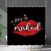 Shower Curtain Waterproof And Mildew-Proof Digital Printing English Alphabet Shower Curtain Bathroom Shower Cloth Partition Curtain Free Of Punching