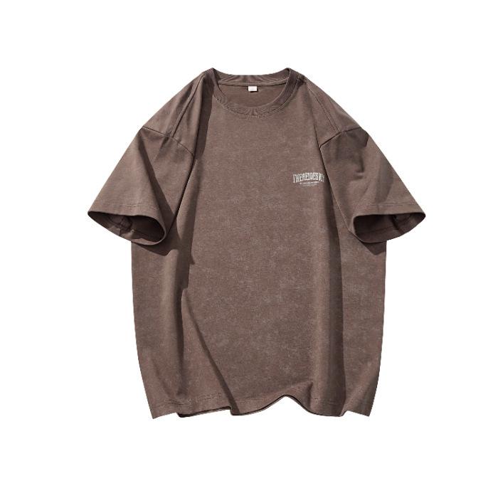 

300g Heavy Batik Pure Cotton Short-sleeved T-shirt for Men s Summer Retro Loose Outdoor Printed Shirt 4XL