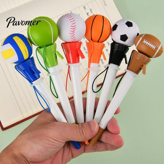 Stress Relief Fidget Pens Sport Funny Writing Pen, Volleyball/Tennis/Rugby/Basketball/Football/Baseball Design, Creative Decompression Colorful