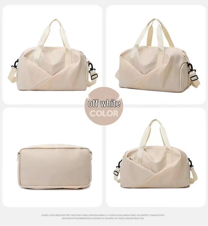 Sporttasche für Yoga mit großem Fassungsvermögen, bedrucktem Logo und Nass-/Trockenfach, ideal für Reisen und Fitnessstudio mit Schuhfach