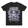 Hazbin Hotel Adam Engel Heavy Metal Gothic T-Shirt, Unisex Vivziepop Fan Streetwear Tee, 100% Baumwolle Lässiges Kurzarm Oberteil
