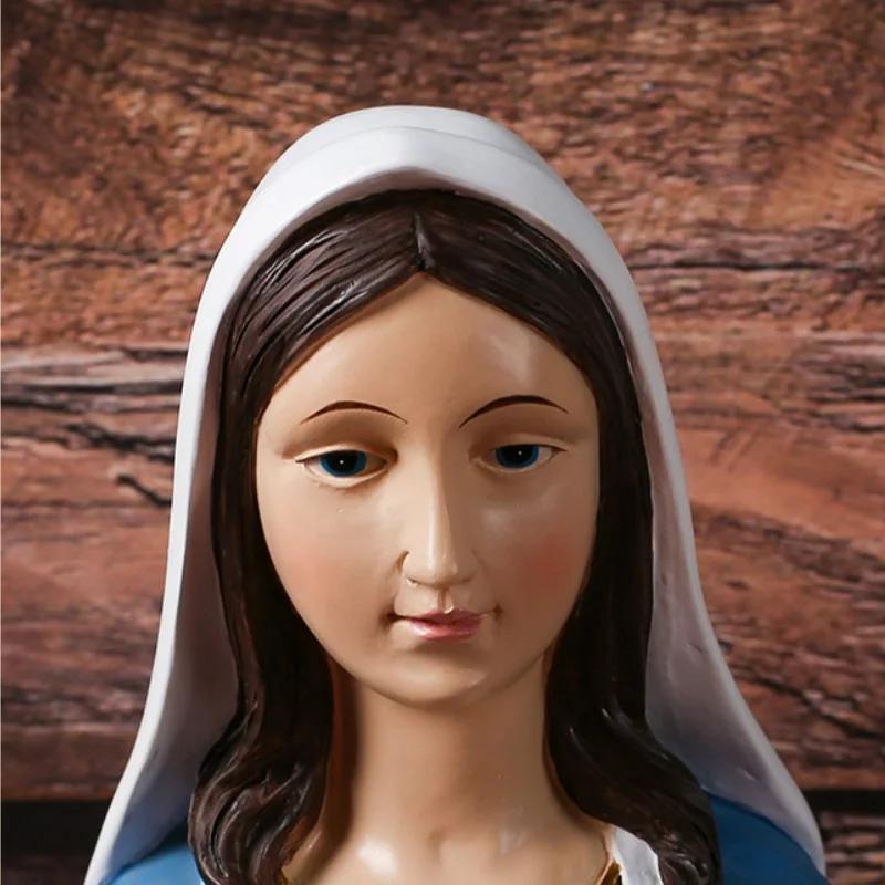 30cm/45cm Statuetă Rășină Creștină Fecioara Maria Maica Domnului Icoană Catolică Figurină Decor Acasă Familie Cadouri