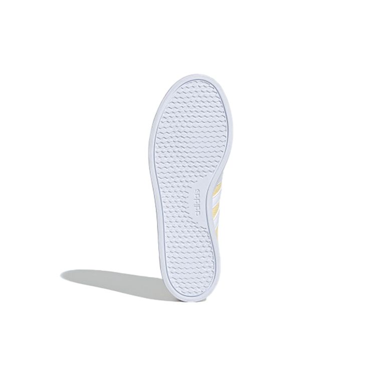 Adidas Neo Bravada Odporne na poślizg Lekkie Trwałe Niskie Buty Skate Damskie Sneakersy Żółte Białe FW2908