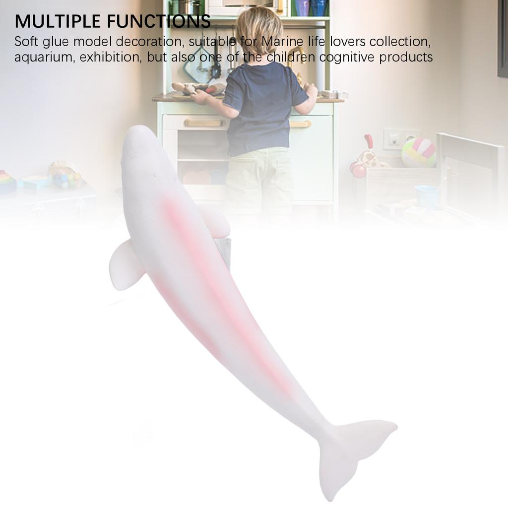Model bílé velryby Simulační socha Zvíře z moře Figurka Hračka pro vzdělávání dětí L