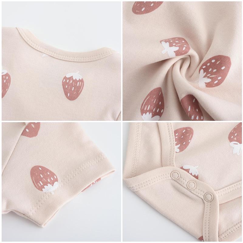 KIDDIEZOOM Pieces Baby Girls And Boys Bodysuit Short Sleeve Soft Cotton Baby Clothes 0-12 Months Newborn Cartoon Jumpsuit Clothing