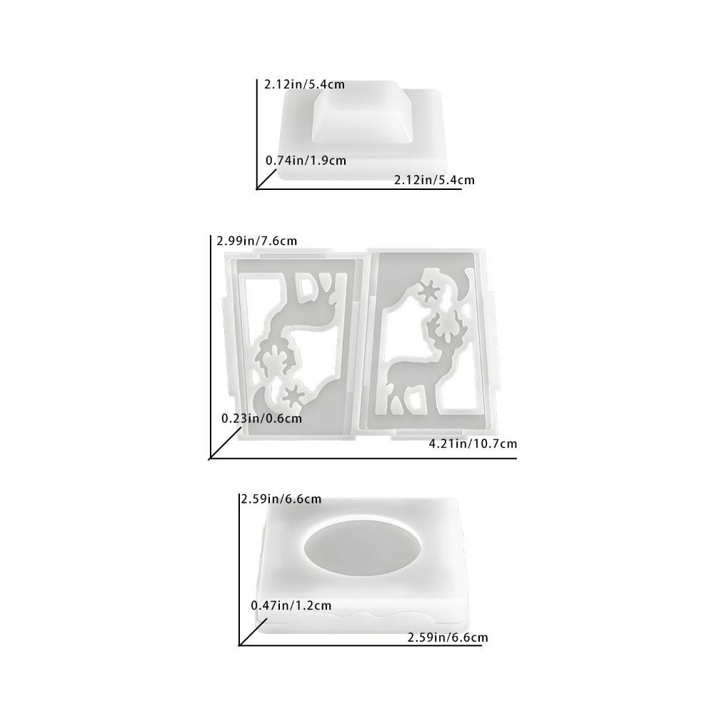 

Splicing Candlestick Christmas Candle Holder Lantern Shape Fawn Snowflake Lantern Aromatherapy Set 2