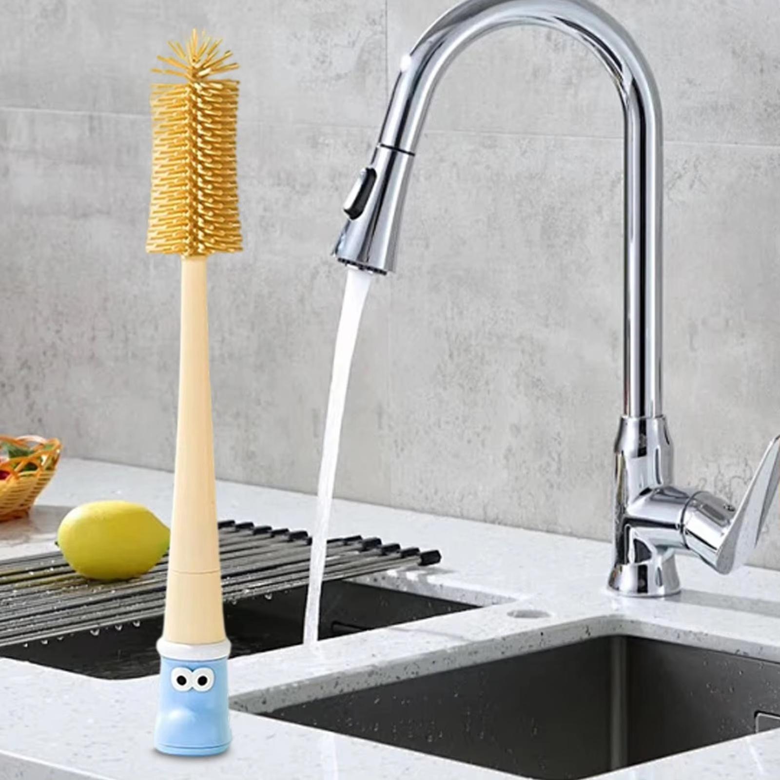 

in 1 Long Handle Cup Brush Sponge Cleaner for Bottle Cup Lid one size