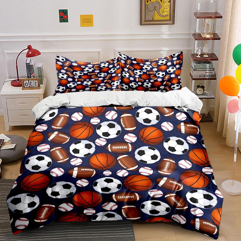 Sports Ball Pattern Bedding Set Bedding Duvet Cover Set Duvet Cover Pillowcases (1 * Duvet Cover 2 * Pillowcases, Without Duvet Insert)