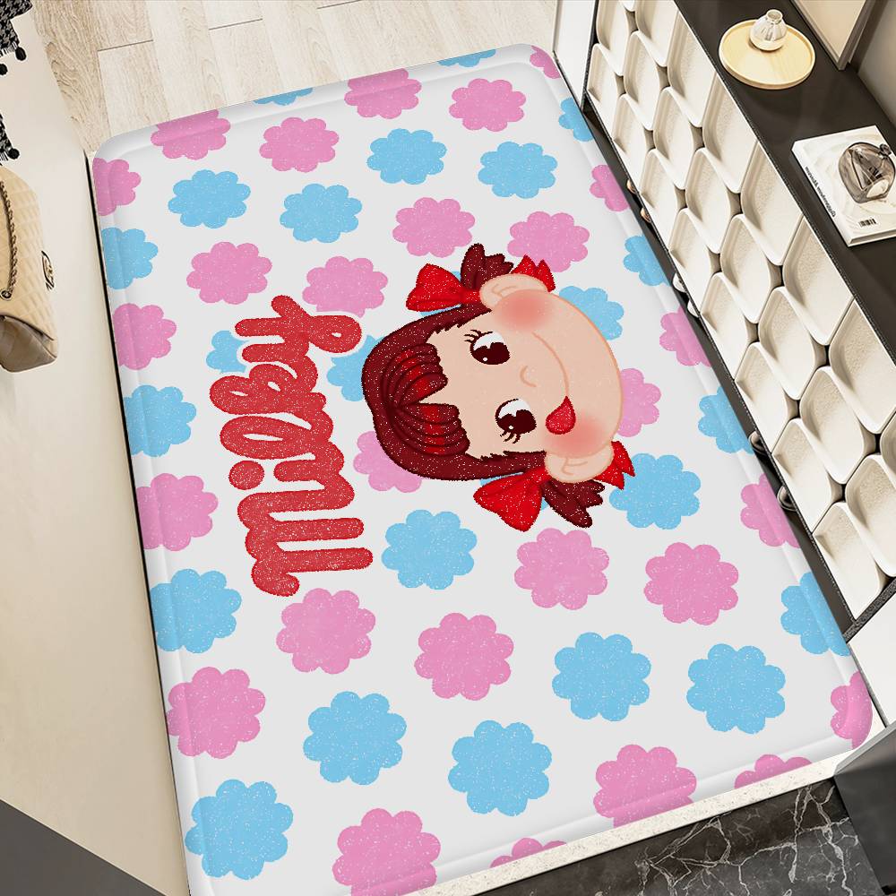 CUTE M-Milky P-Peko-chan Kitchen Mat Nordic Style Bedroom Living Room Doormat Home Balcony Anti-Slip Welcome Rug